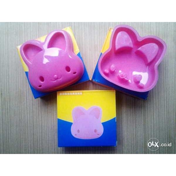 Cetakan Roti Bentuk Kelinci - Cetakan Nasi Bekal Anak Kartun - Cetakan Bento - Sandwich Mold BUNNY