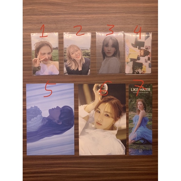 WTS PC Photocard Postcard Book Marker Wendy Like Water Solo