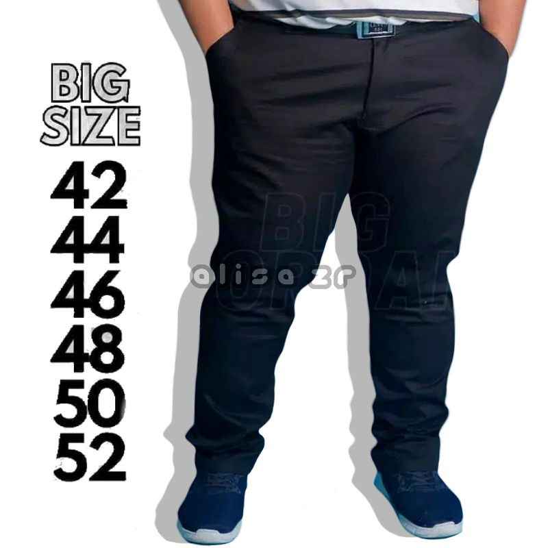 BIGSIZE/JUMBO 27-50 CELANA CHINOS PANJANG BAHAN KATUN ADEM DAN LEMBUT NYAMAN DIPAKAI SEHARI-HARI