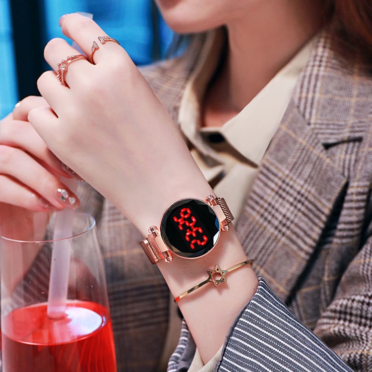 [✅COD] JAM TANGAN WANITA TERBARU JAM MAGNET RANTAI JAM TANGAN DIGITAL IMPORT JAM HARGA MURAH-4