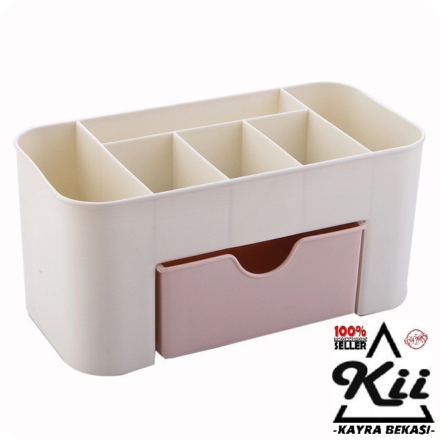 Rak Kosmetik ATK - Box Laci Organizer Multifungsi - Box 6 Slot 1 Laci