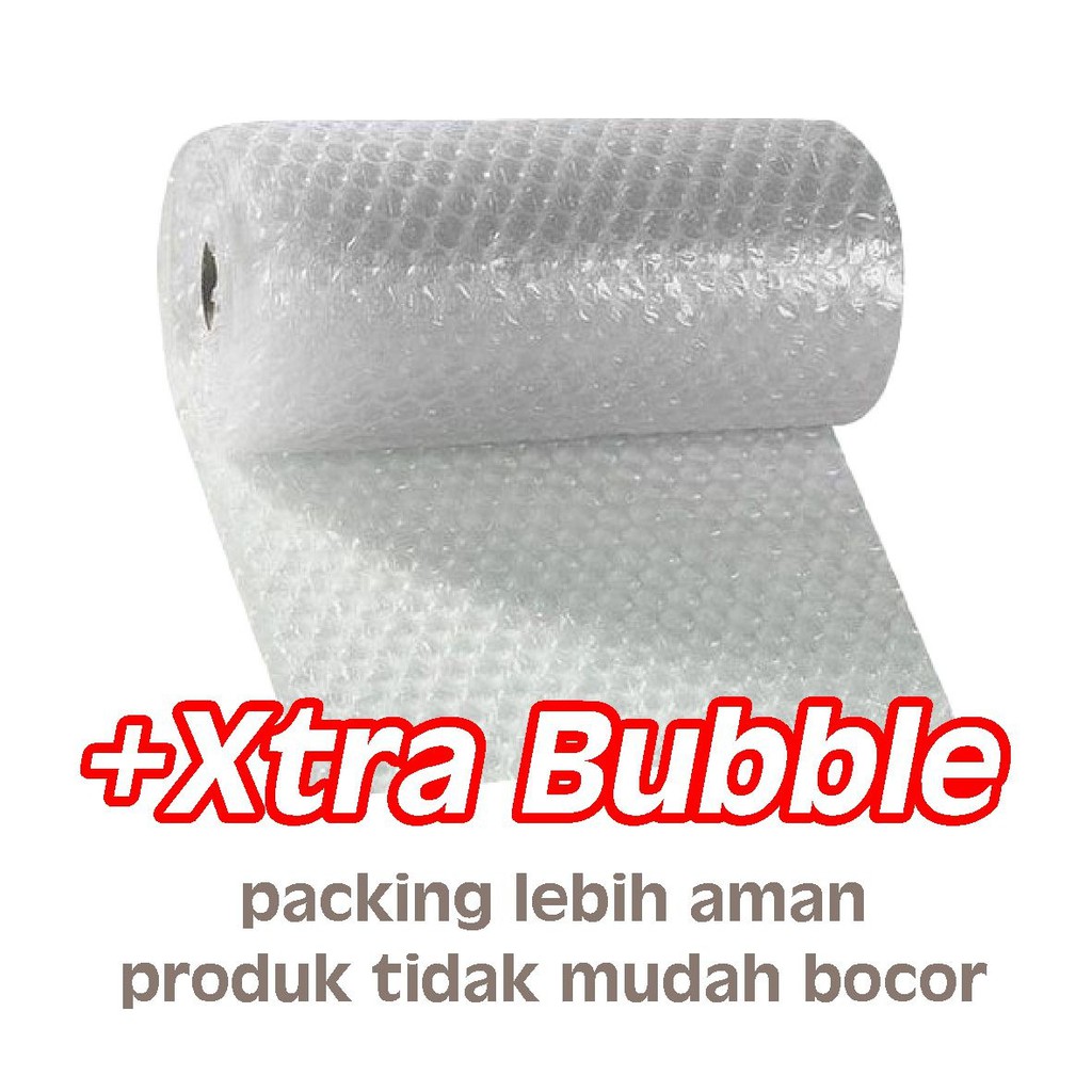 

Tambahan BUBBLE WRAP agar Packing Aman Tidak Bocor