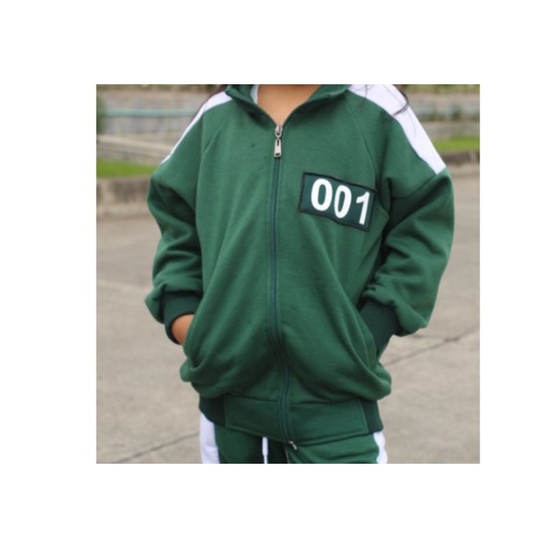 READY STOK JAKET ONESET SQUID GAME ANAK VIRAL