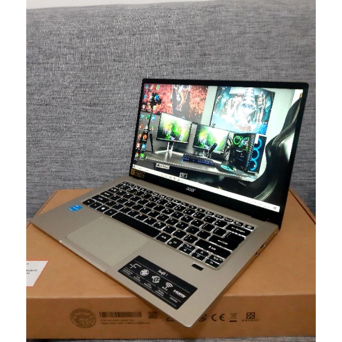 Laptop Acer Swift 1 Intel N6000 Ram 4 SSD 512 NVME Keren Garansi Sampai Juli 2023 Fullset Like New