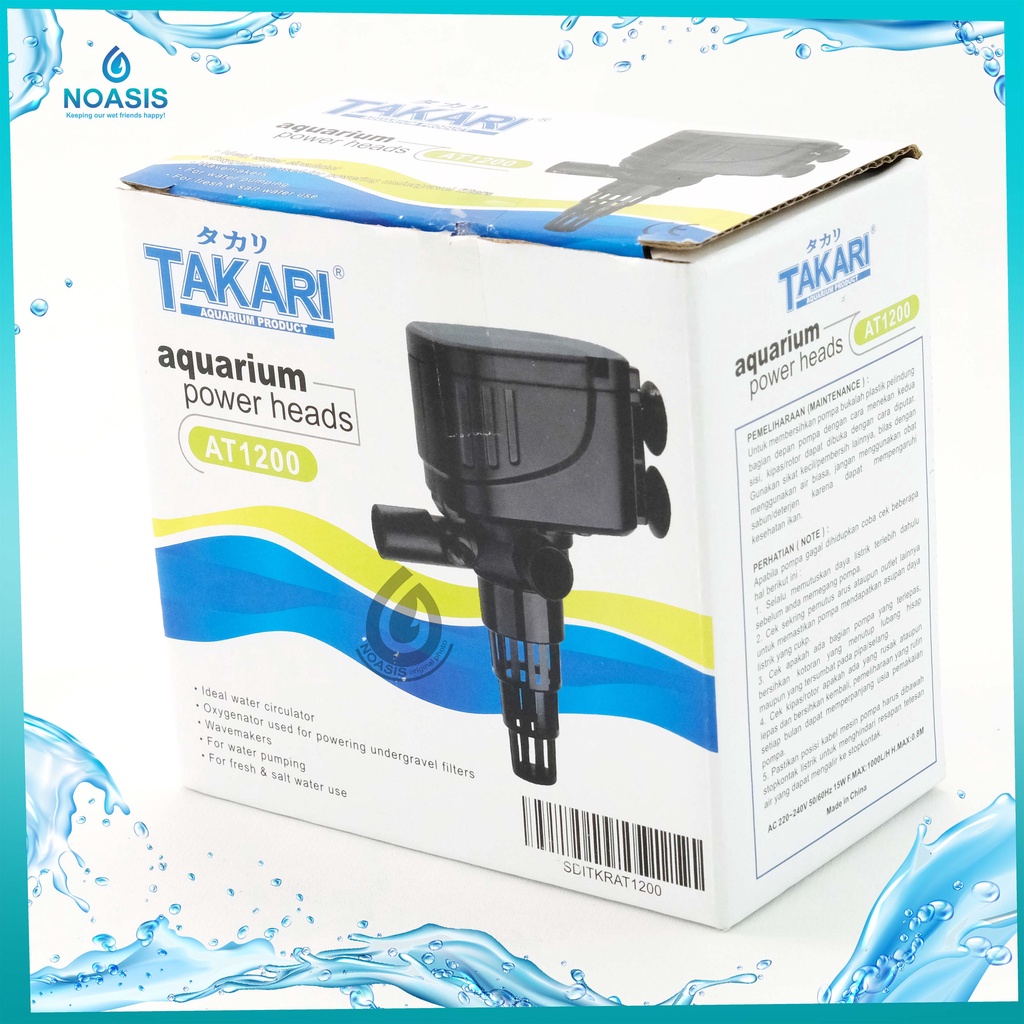 POMPA AIR POWER HEAD AQUARIUM TAKARI AT 1200 SUBMERSIBLE PUMP