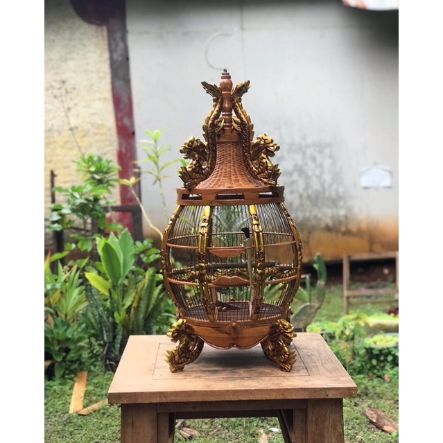 Sangkar burung perkutut ukiran naga termurah
