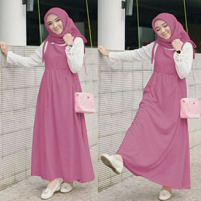 SET HIJAB WAKANDA PINK Busana Muslim Wanita Baju Muslim Kodok