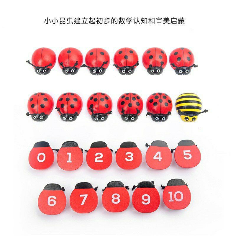 counting ladybug toys mainan berhitung anak