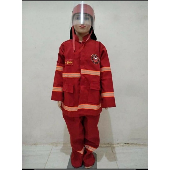 Baju karnaval profesi pemadam kebakaran (DAMKAR) u/anak TK dan SD