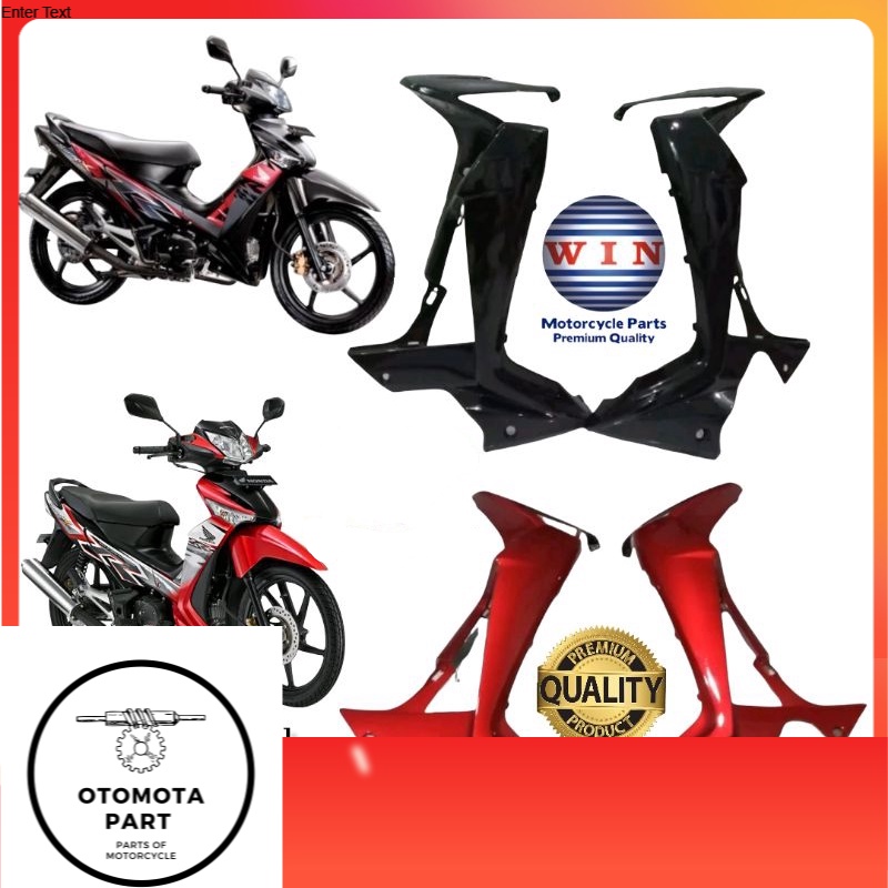 sayap tebeng kap samping supra x 125 batman kvl kanan kiri set hitam merah marun merk win