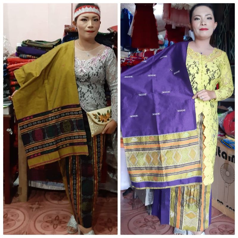 SONGKET BATAK SUTRA HONGKONG TUMTUMAN TENUN SIANTAR BAWAHAN KEBAYA PAKAIAN ADAT CEWEK SARUNG MURAH