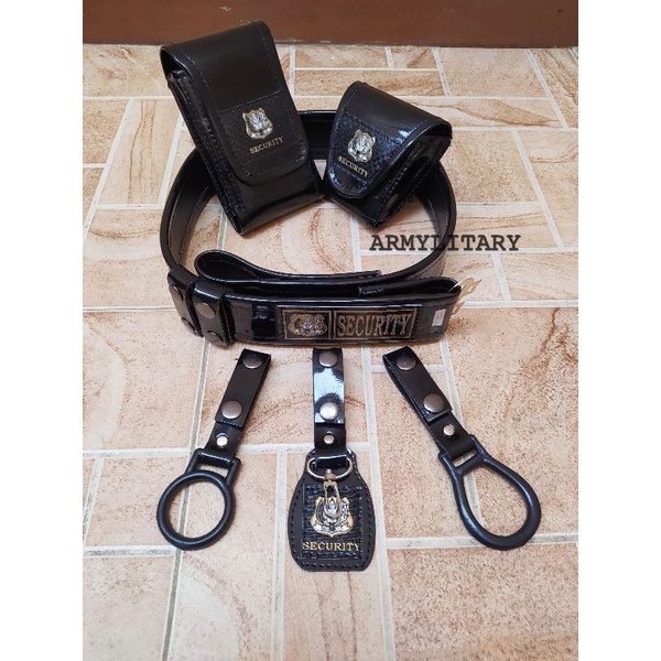 kopel set satpam security lux hitam