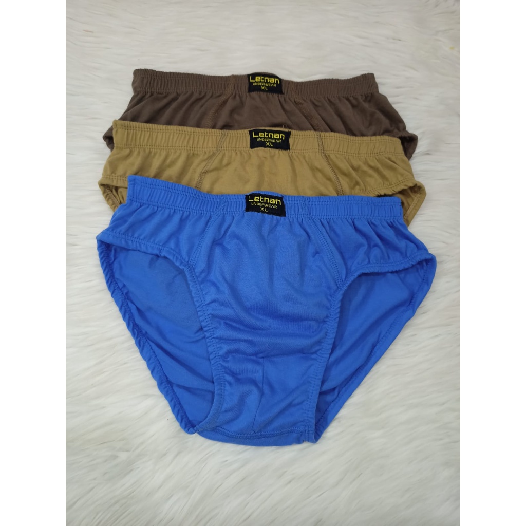 Letnan 3 Pcs Celana Dalam Pria - CD Pria Letnan 591 Size M L XL XXL
