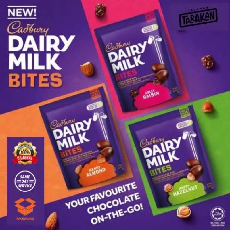 

Cadbury Dairy Milk Bites Malaysia / Jolly Raisin / Happy Hazelnut / Merry Almond