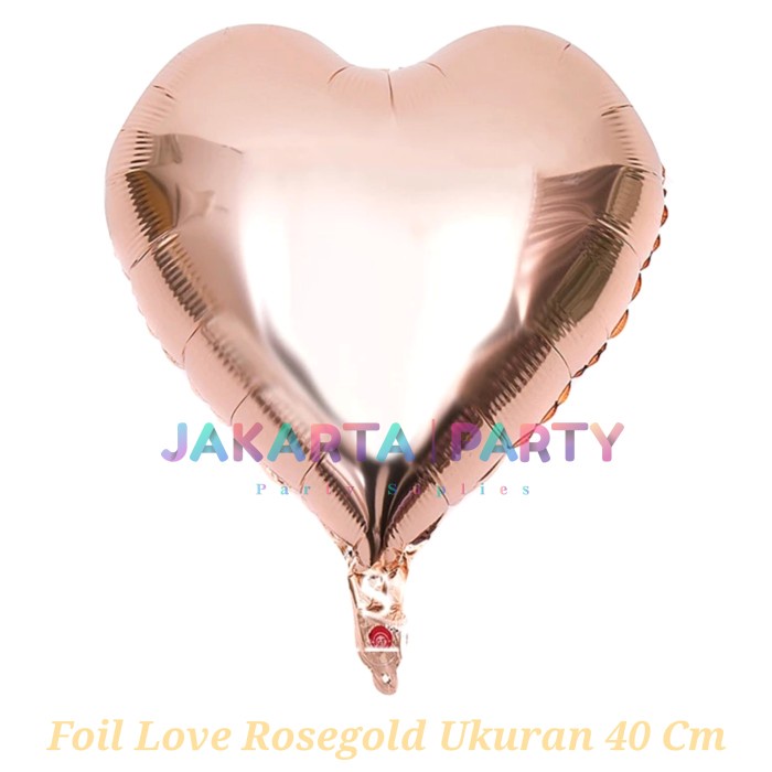 Balon Foil Love Rose Gold / Balon Love / Balon Hati