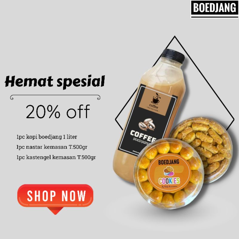

hemat spesial nastar kastangel dan kopi brown sugar