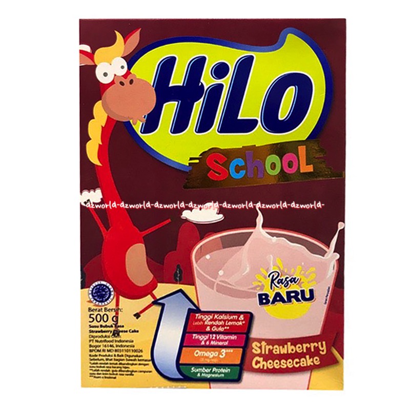 Hilo School Strawberry Cheesecake 500gr Susu Bubuk Untuk Kalsium Tulang Menambah Tinggi Anak Hilo Skul Rasa Stroberi Cheese Cake 500 gram