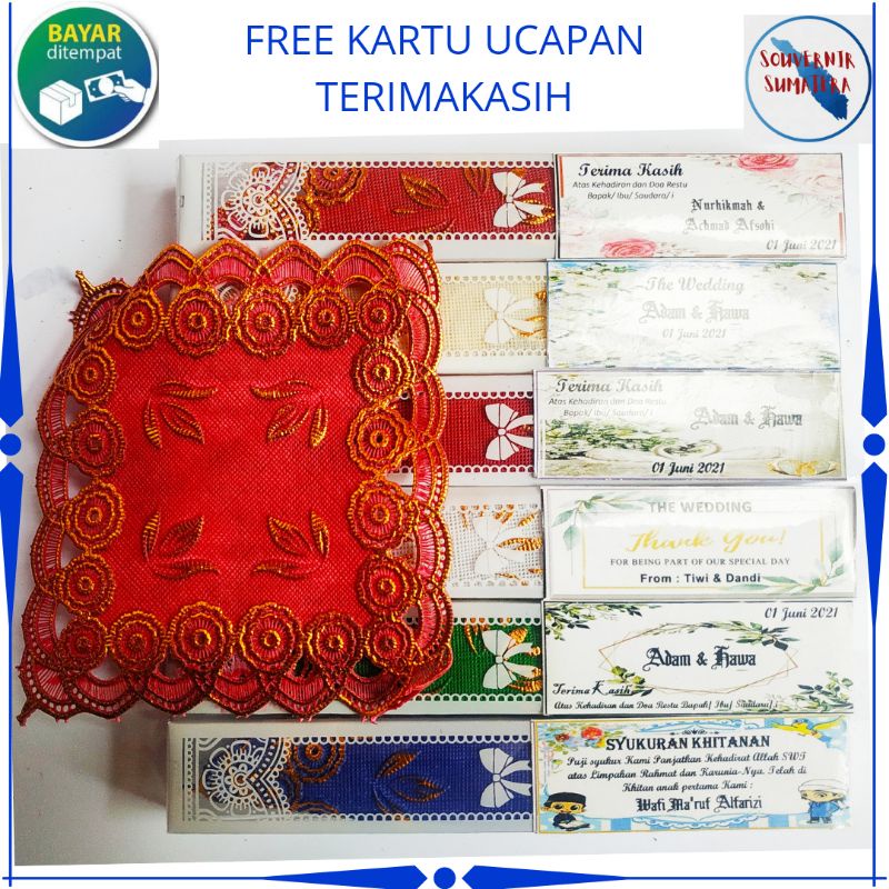 SOUVENIR TATAKAN GELAS KEMAS MIKA