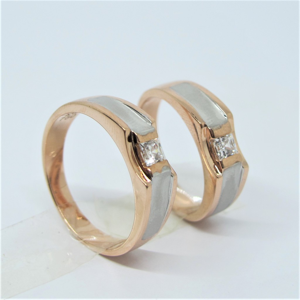 Cincin asli kadar 70% 75% 22 rosegold gold whitegold kuning putih tunangan lamaran permata UBS