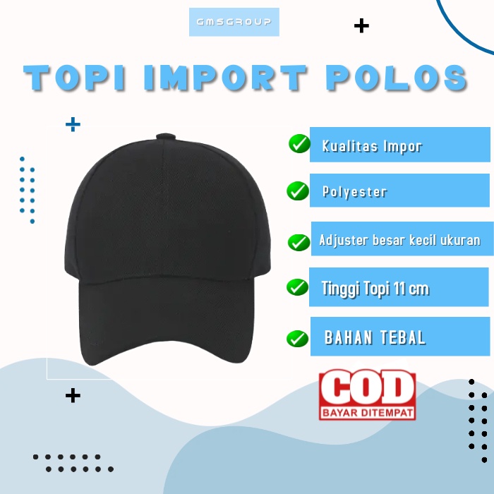 Topi Import POLOS  Baseball Topi Golf Topi Pria Trendy