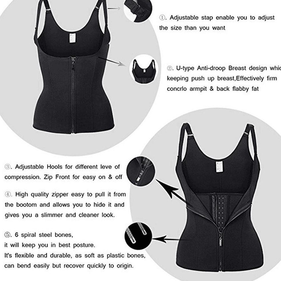 Underbust Control Waist Cincher Trainer Slimming Shapewear Adjustable Shoulder Strap Vest Corset Shopee Indonesia