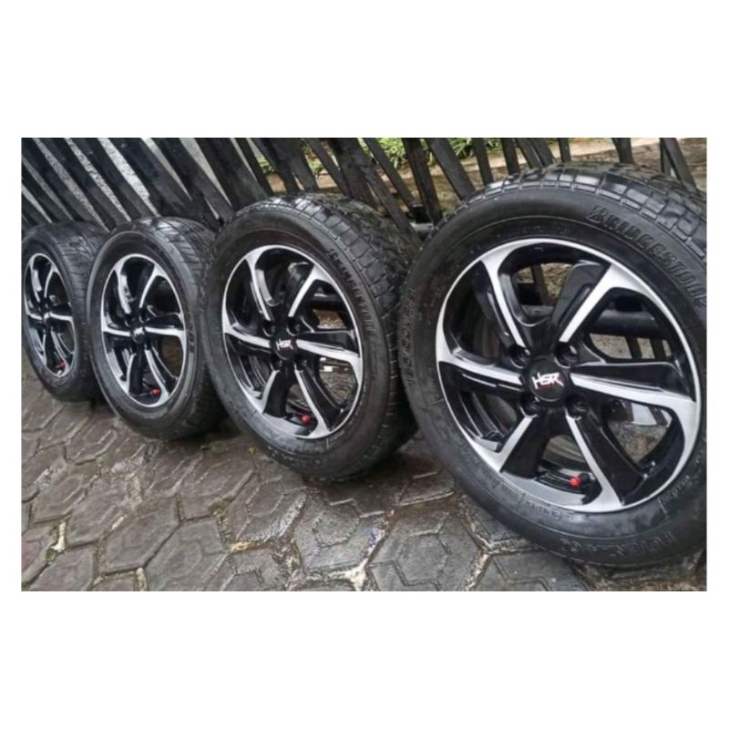 4 Velg R14 PCD 100 Mulus no geol no retak Tubless Tanpa ban hanya 4 velg aja agya ayla jazz yaris calya sigra limo etios karimun atoz visto classy