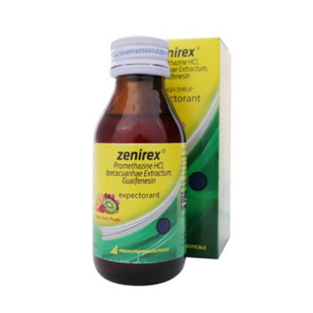 ZENIREX EXPECTORANT Syrup 60 ML - Rasa Tutti Fruitty Obat Batuk Berdahak Kering Alergi Zenirek Sirup