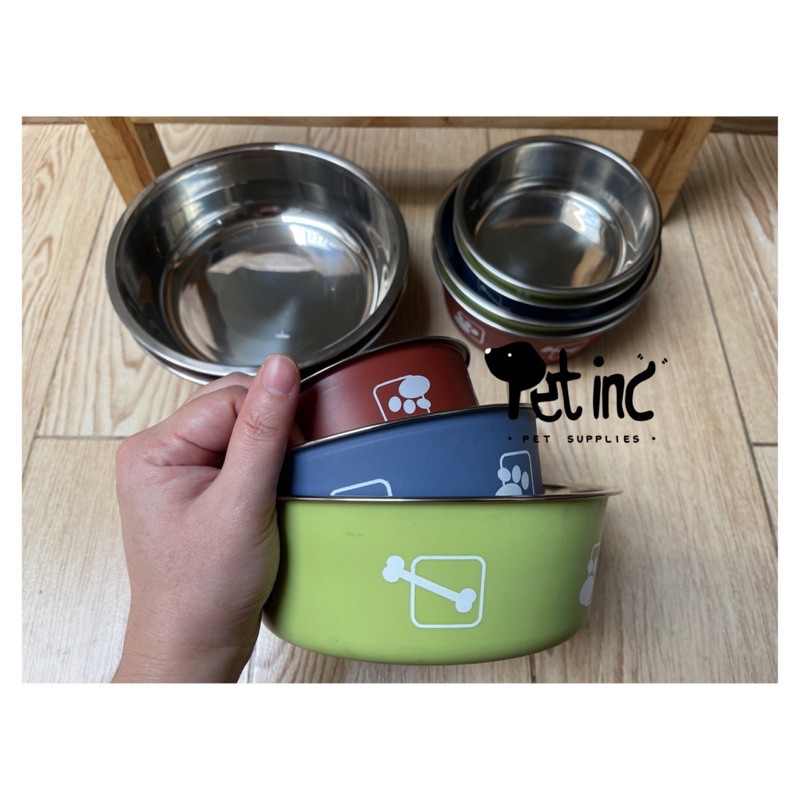 Poochs stainless bowl with anti skid