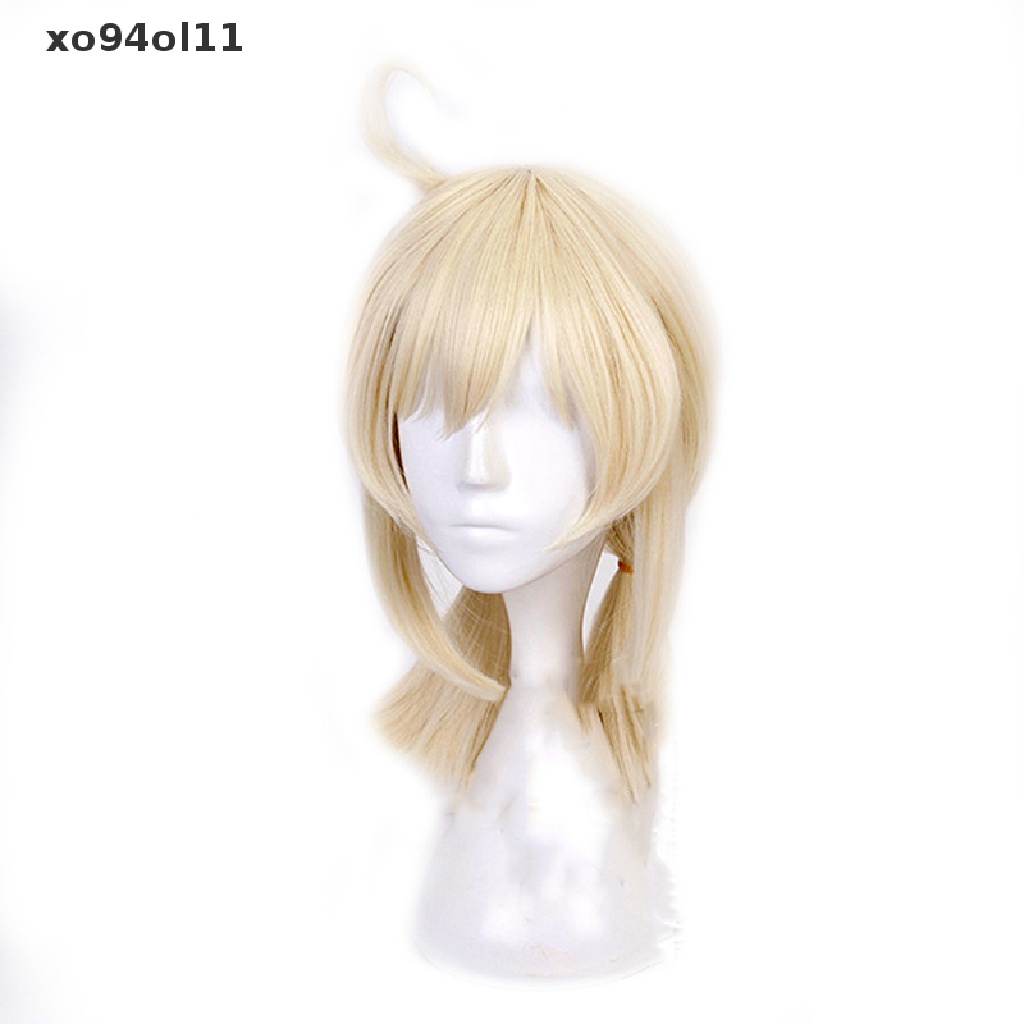 Xo Genshin Wig Rambut Sintetis Tahan Panas Warna Beige Untuk Cosplay