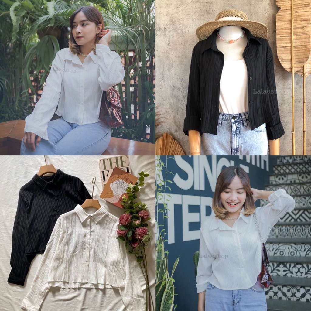 Wella Crop Shirt | Kemeja Crop | Kemeja Gemes | Kemeja Hangout