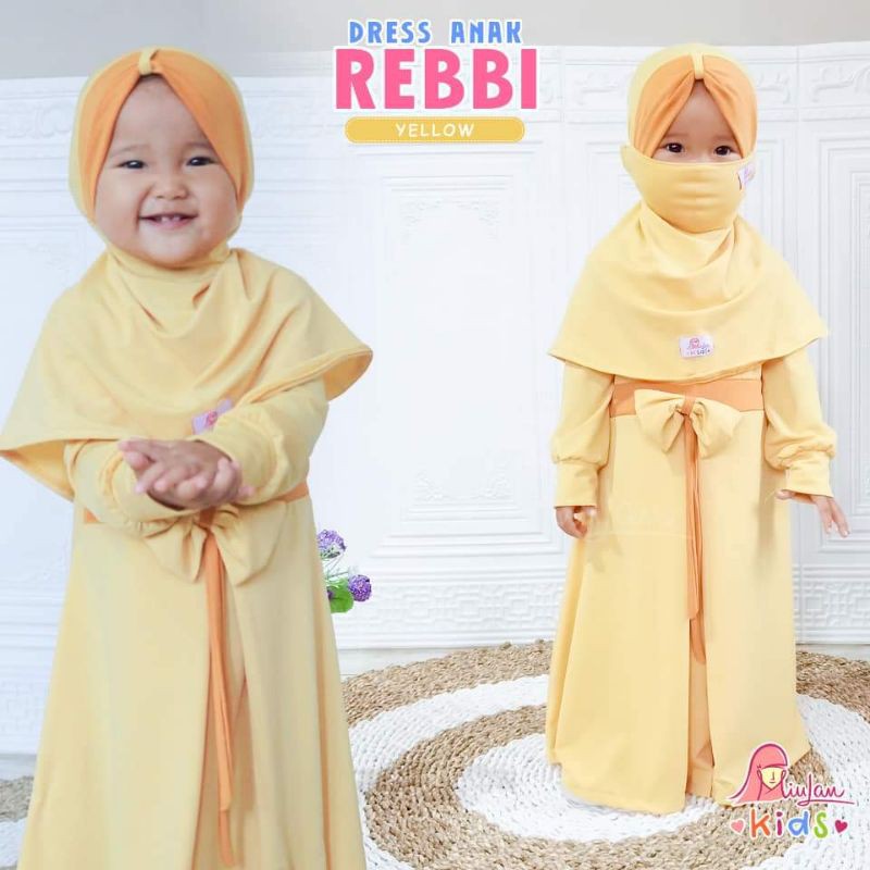 Dress Anak REBBI/Baju Muslim Anak/Gamis Anak/Miulan Kids