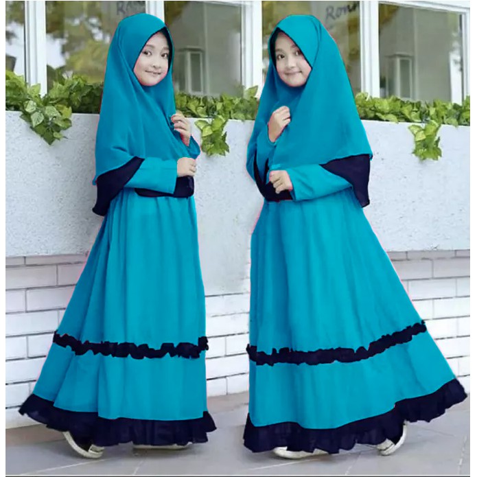Gamis Anak Perempuan Kitty Kids FREE HIJAB Untuk Anak Usia 2 -15 Tahun Moscrepe