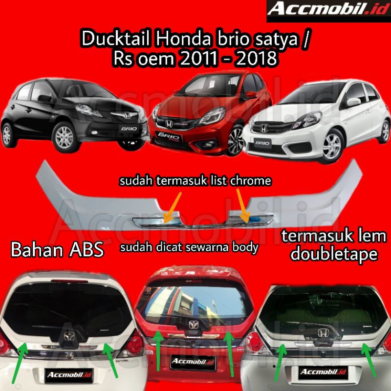 Ducktail honda brio plastik brio satya brio rs plus warna original oem