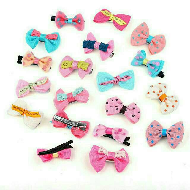 grosir  Jepit rambut pita isi 20 pcs (10PSG)