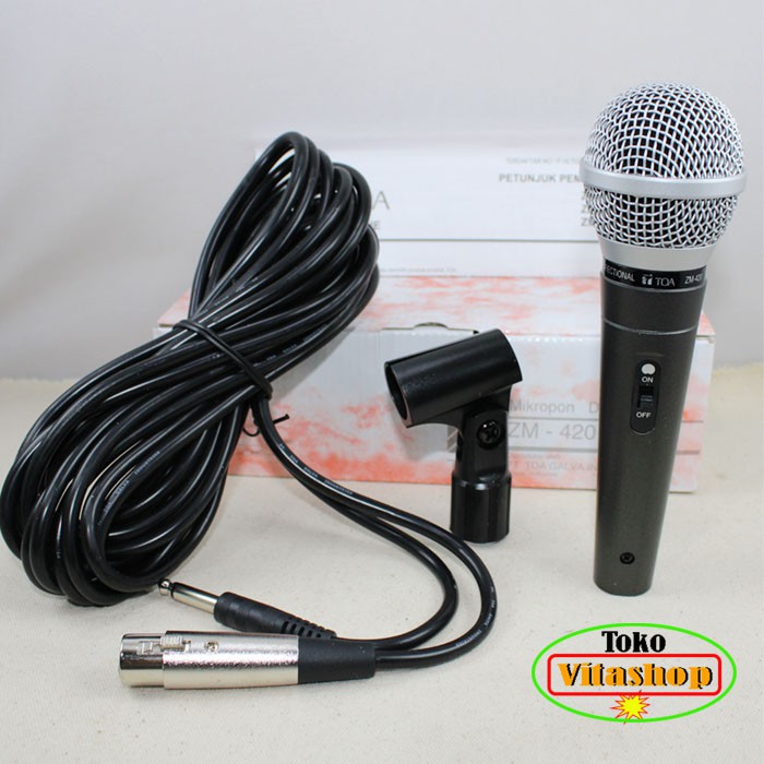 TOA ZM - 420 MICROPHONE KABEL ORIGINAL GARANSI RESMI / MIC ASLI