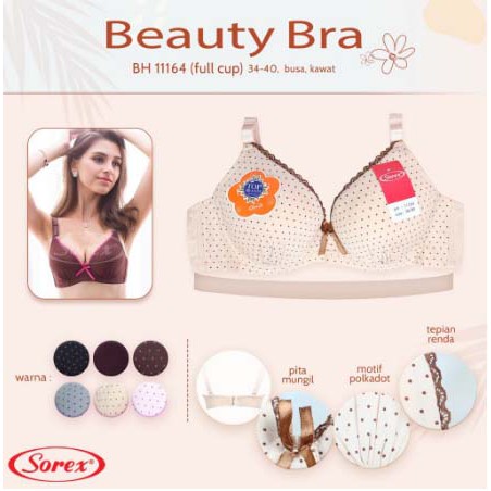 BH/Bra Merek Sorex 11164|Pakaian Dalam Wanita Dewasa|Busa Sedang|Pakai Kawat