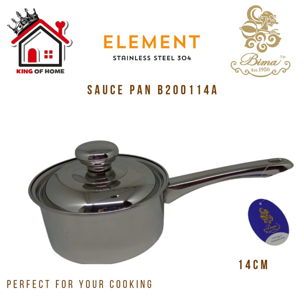 BIMA ELEMENT SAUCEPAN 14CM PANCI SUSU MPASI BAYI STAINLESS 304 B200114A