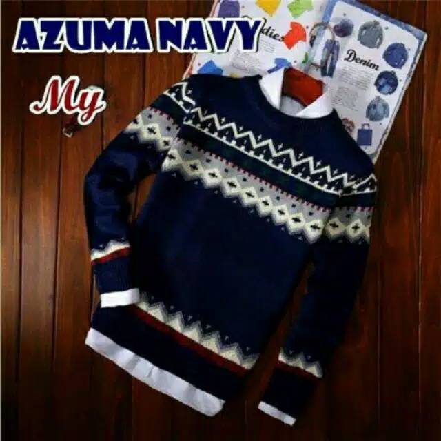 SN - Sweater Rajut azuma navy TRIBAL