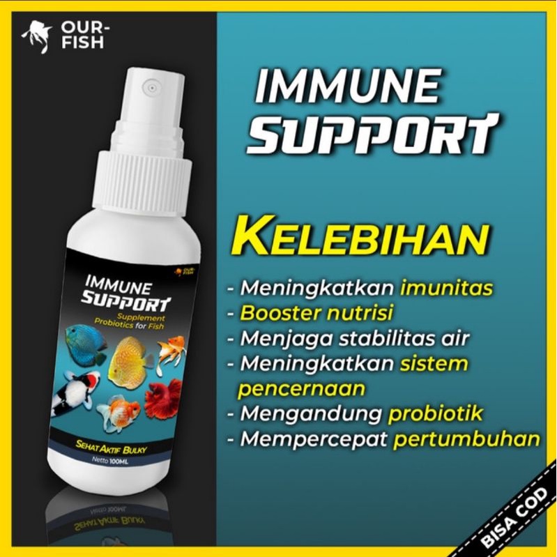 Ourfish - Immune Support Probiotik Ikan Hias 100 ML