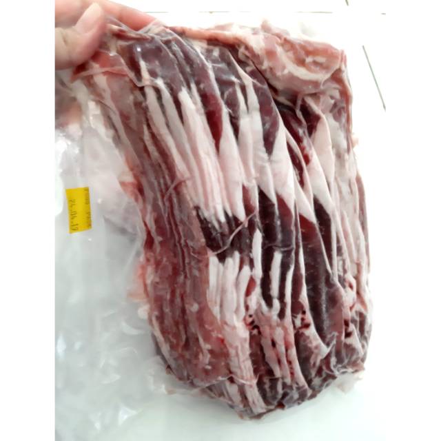 

Beef Slice US Daging Slice 1.5 mm 3mm 1cm Karubi Gyu Niku