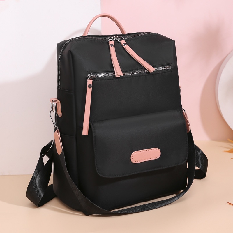 TAS RANSEL WANITA ANTI AIR BACKPACK HITAM PREMIUM SASAY GENDONG TA466B5 PUNGGUNG SEKOLAH KERJA BESAR KULIAH IMPORT BATAM CEWEK KEKINIAN FASHION REMAJA