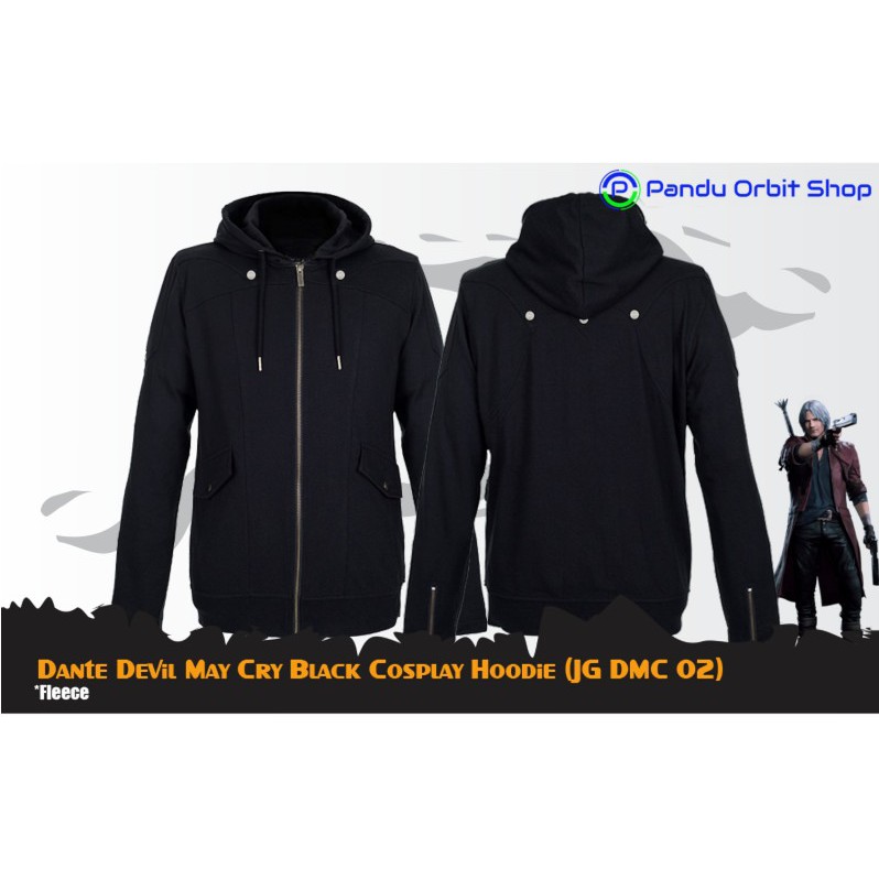 Jaket Dante Devil May Cry Black Cosplay Hoodie - JG DMC 02