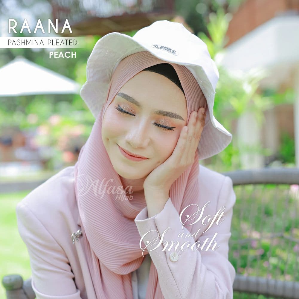 RAANA PASHMINA PLEATED  by Alfasa Hijab bahan Ceruty baby doll
