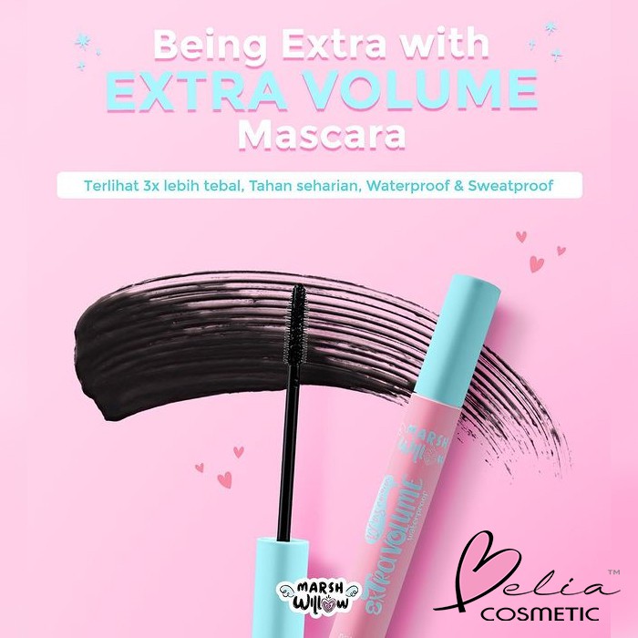 ❤ BELIA ❤ MARSHWILLOW Over Curl &amp; Extra Volume Mascara  (✔️BPOM) Maskara