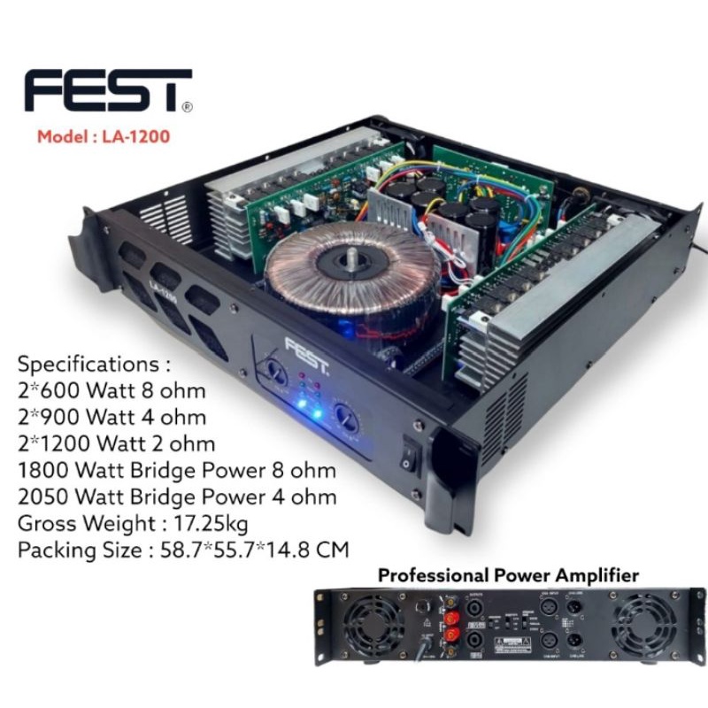 power amplifier FEST LA-1200/LA1200 power Fest