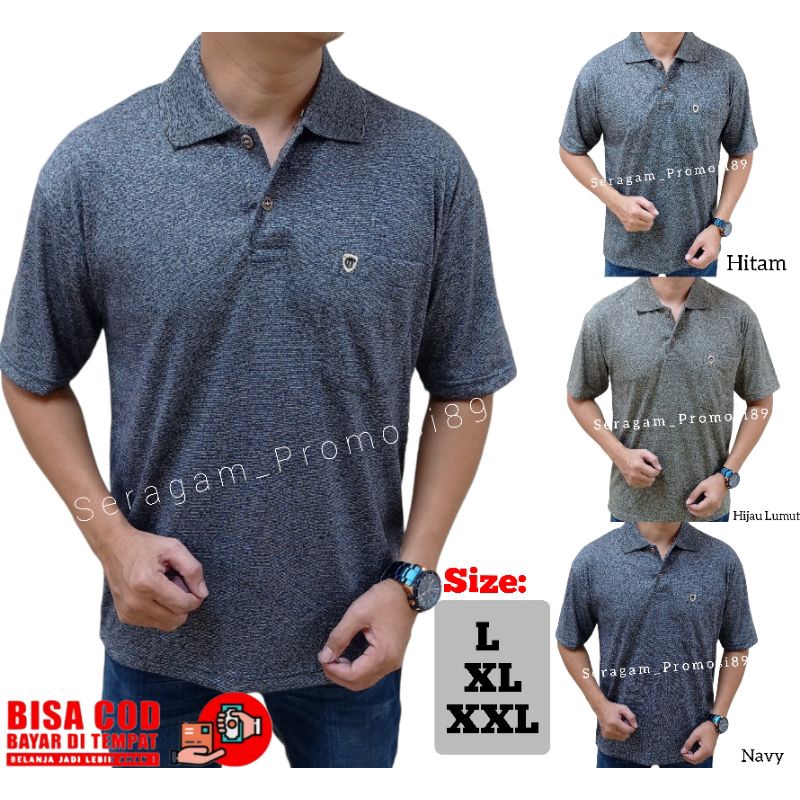 Kaos kerah BALOK salur kecil L XL XXL - Kaos kerah polos pria - kaos kerah katun Pria - Kaos wangky polos pria