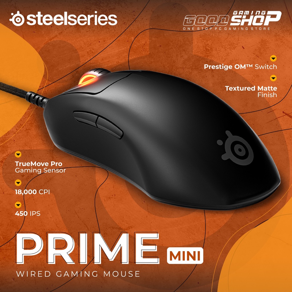 Steelseries Prime Mini - Micro USB to USB Type A Wired - Gaming Mouse