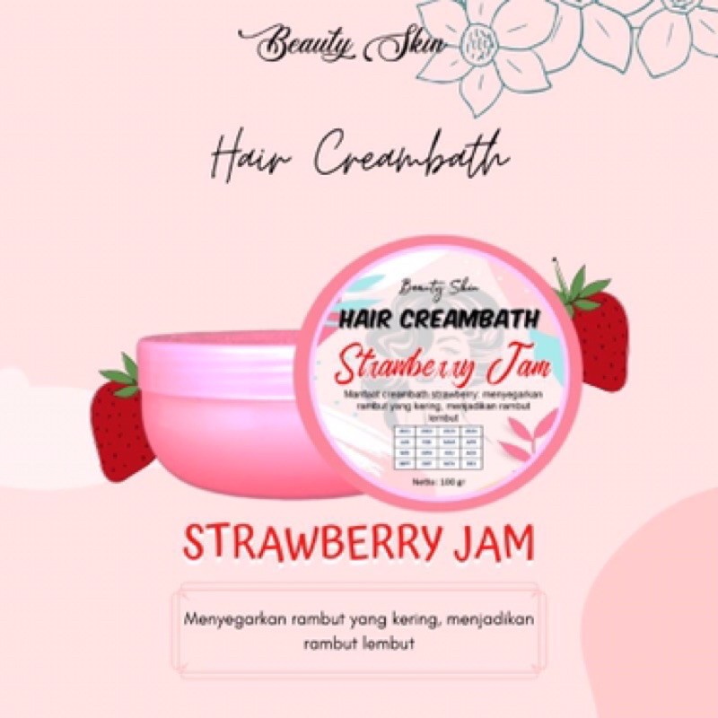 Hair mask creambath salon hair spa strawberry murah berkualitas creambath makarizo