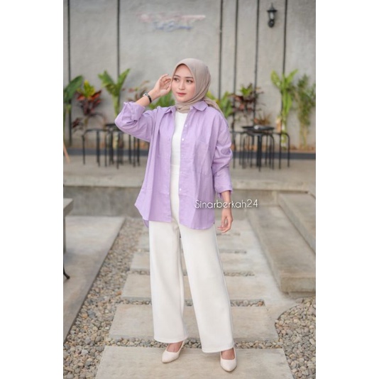 Kemeja wanita oversize linen / Olivia Shirt