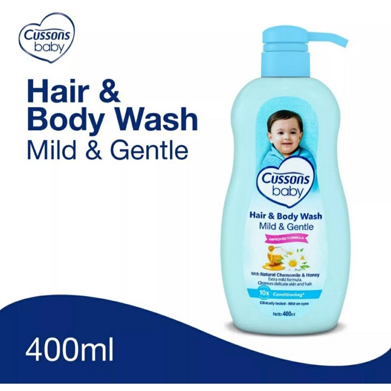 CUSSONS BABY HAIR AND BODY WASH 400ML PUMP / CUSSON BABY BATH 400ML